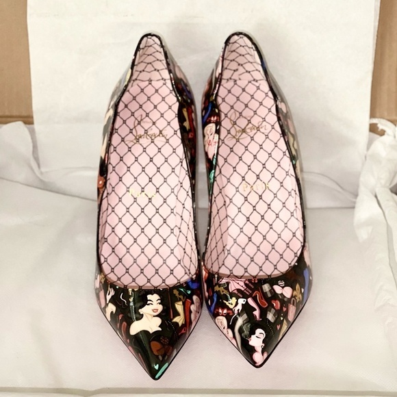 Christian Louboutin HotChick 100 pump Blk Patent Multi “Bored Lin Resille EU36 - Picture 3 of 14